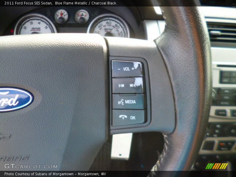 Blue Flame Metallic / Charcoal Black 2011 Ford Focus SES Sedan