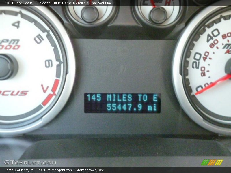 Blue Flame Metallic / Charcoal Black 2011 Ford Focus SES Sedan