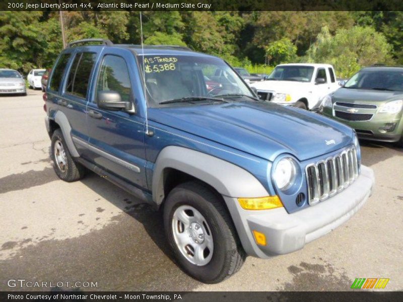 Atlantic Blue Pearl / Medium Slate Gray 2006 Jeep Liberty Sport 4x4