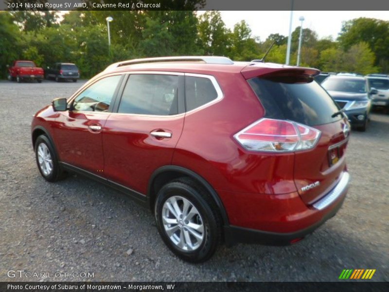 Cayenne Red / Charcoal 2014 Nissan Rogue SV AWD