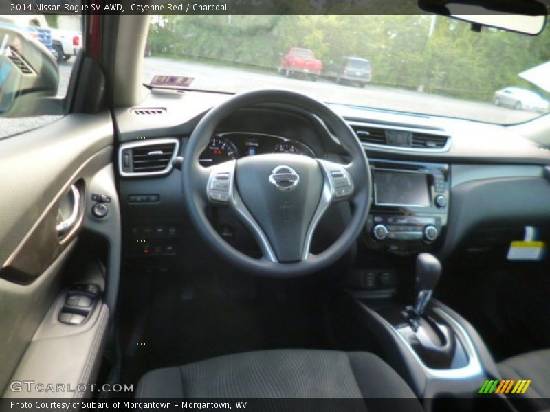 Cayenne Red / Charcoal 2014 Nissan Rogue SV AWD