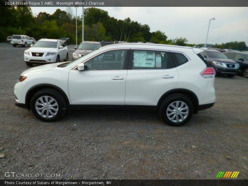 Moonlight White / Charcoal 2014 Nissan Rogue S AWD