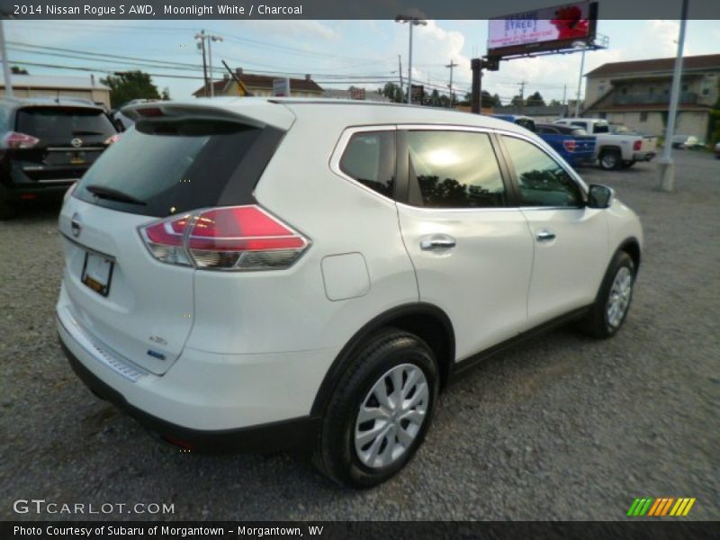Moonlight White / Charcoal 2014 Nissan Rogue S AWD