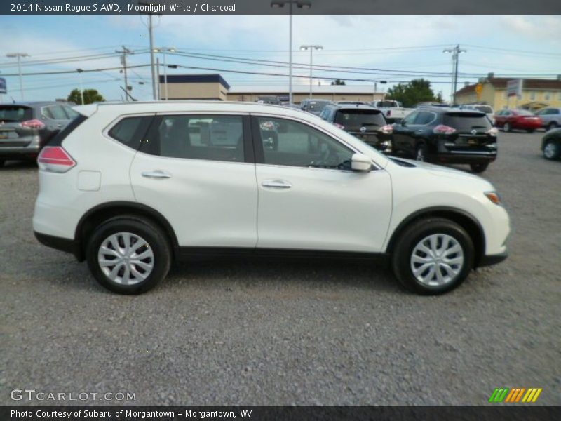 Moonlight White / Charcoal 2014 Nissan Rogue S AWD