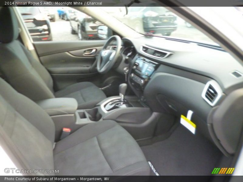 Moonlight White / Charcoal 2014 Nissan Rogue S AWD