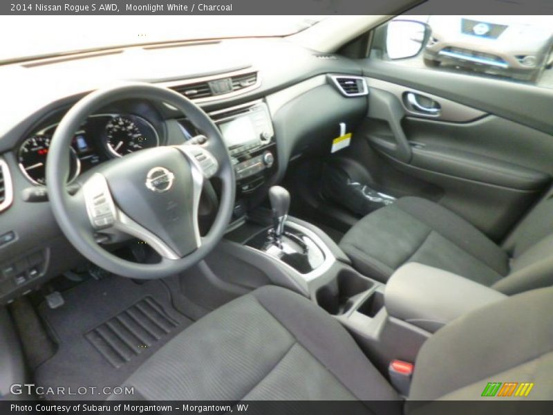 Moonlight White / Charcoal 2014 Nissan Rogue S AWD