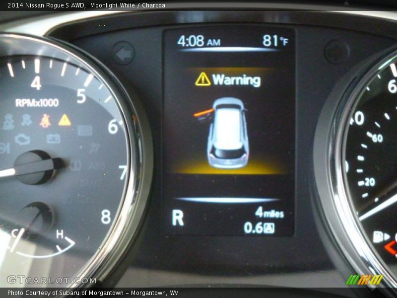Moonlight White / Charcoal 2014 Nissan Rogue S AWD