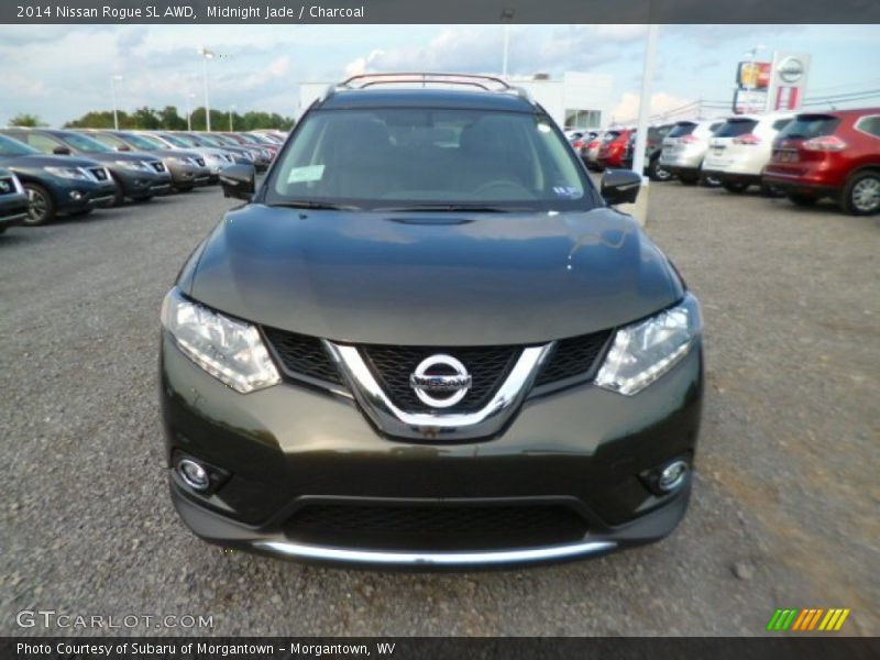 Midnight Jade / Charcoal 2014 Nissan Rogue SL AWD
