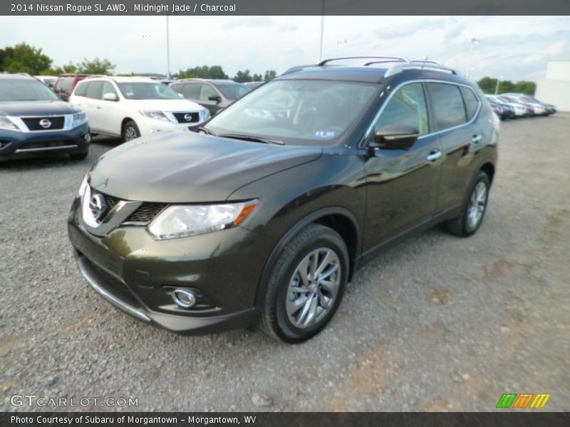 Midnight Jade / Charcoal 2014 Nissan Rogue SL AWD
