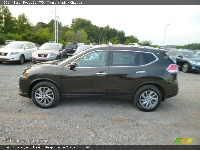 Midnight Jade / Charcoal 2014 Nissan Rogue SL AWD