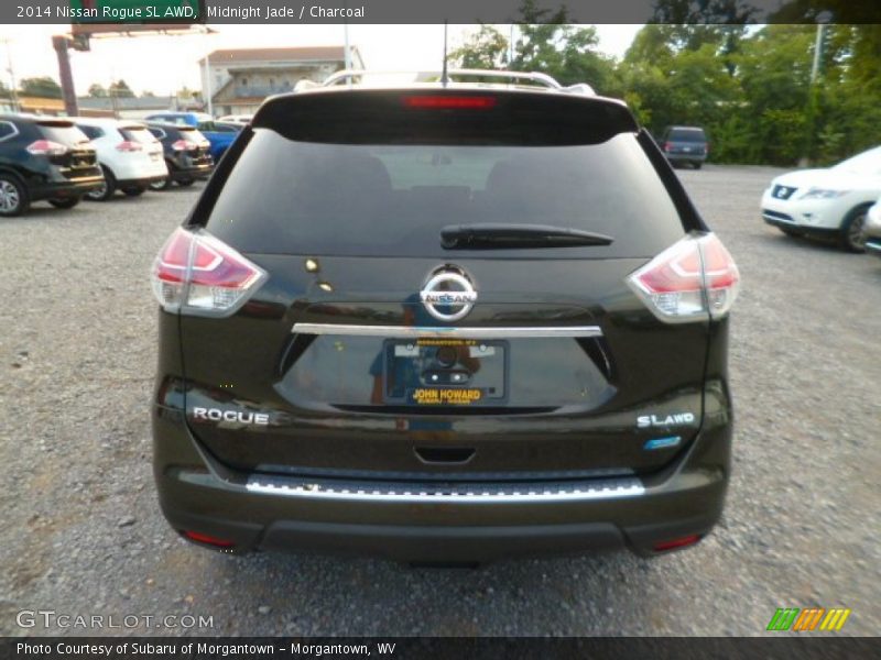 Midnight Jade / Charcoal 2014 Nissan Rogue SL AWD