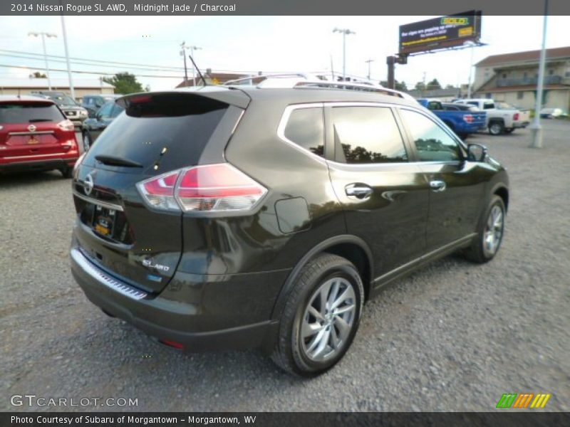 Midnight Jade / Charcoal 2014 Nissan Rogue SL AWD