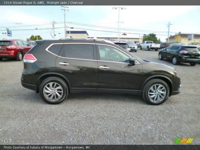 Midnight Jade / Charcoal 2014 Nissan Rogue SL AWD