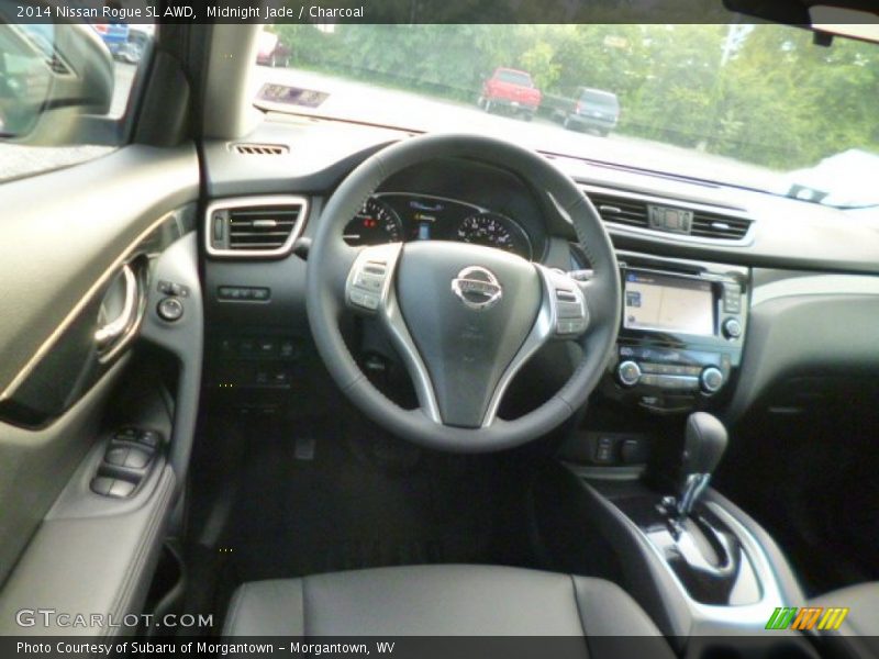 Midnight Jade / Charcoal 2014 Nissan Rogue SL AWD
