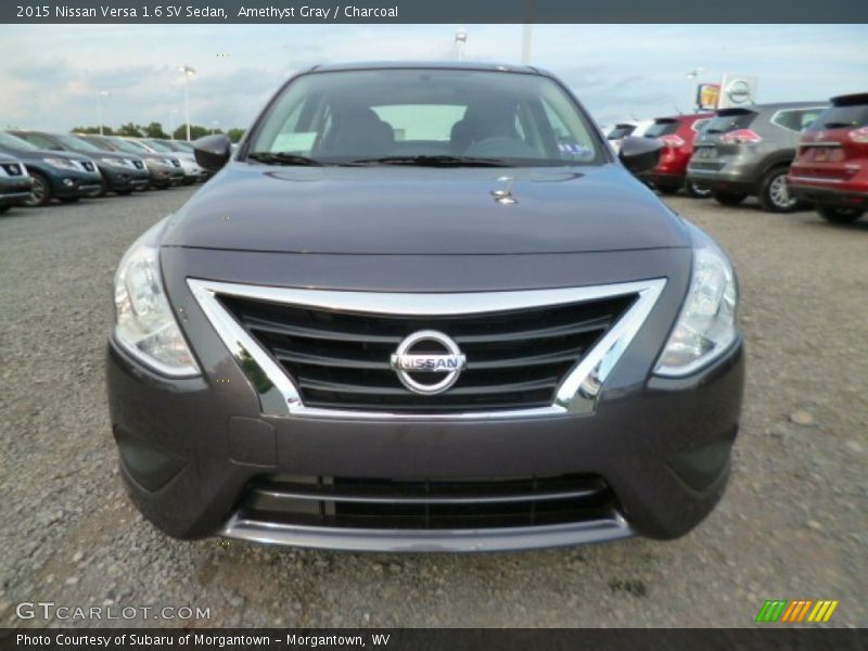 Amethyst Gray / Charcoal 2015 Nissan Versa 1.6 SV Sedan