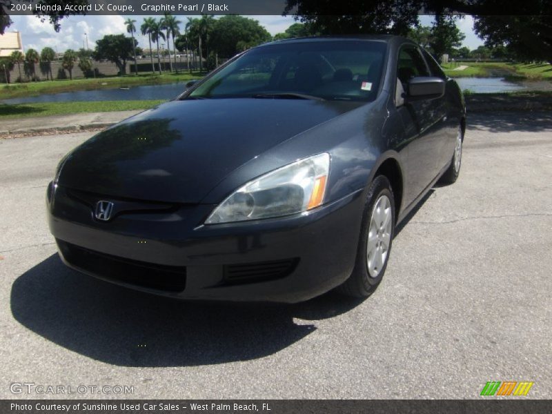 Graphite Pearl / Black 2004 Honda Accord LX Coupe