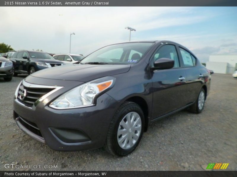 Amethyst Gray / Charcoal 2015 Nissan Versa 1.6 SV Sedan