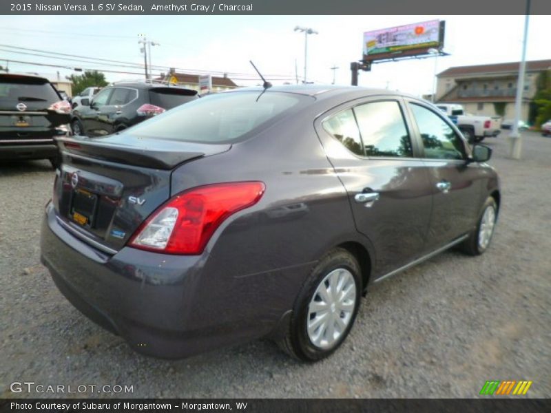 Amethyst Gray / Charcoal 2015 Nissan Versa 1.6 SV Sedan