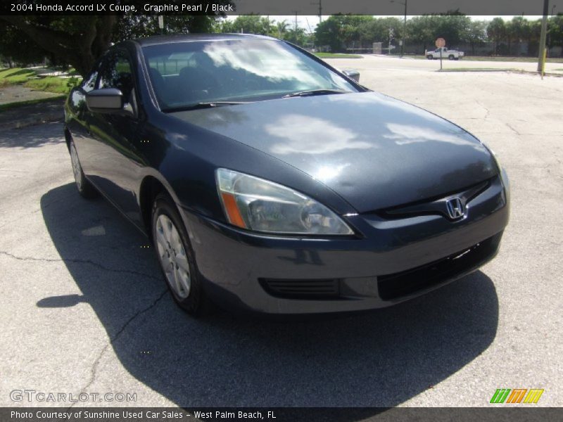 Graphite Pearl / Black 2004 Honda Accord LX Coupe