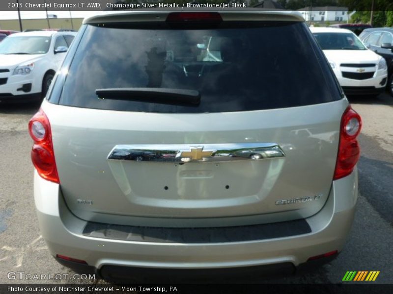 Champagne Silver Metallic / Brownstone/Jet Black 2015 Chevrolet Equinox LT AWD