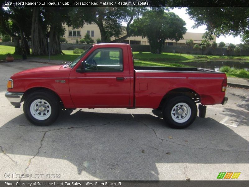 Toreador Red Metallic / Medium Graphite 1997 Ford Ranger XLT Regular Cab