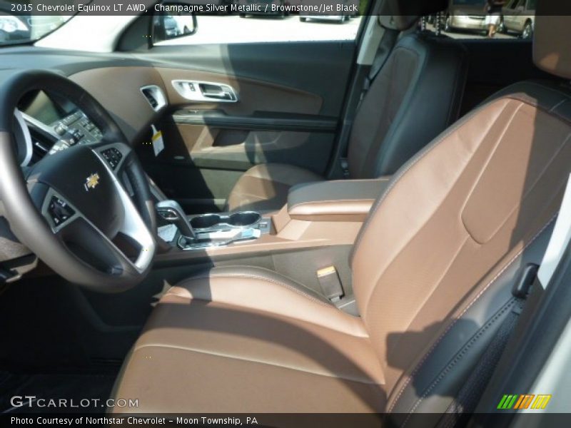 Champagne Silver Metallic / Brownstone/Jet Black 2015 Chevrolet Equinox LT AWD
