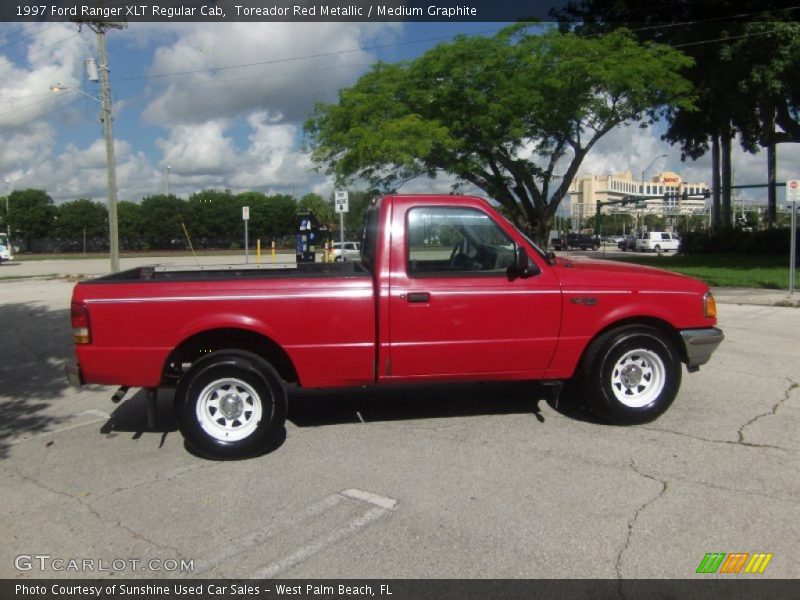 Toreador Red Metallic / Medium Graphite 1997 Ford Ranger XLT Regular Cab