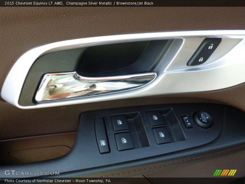 Champagne Silver Metallic / Brownstone/Jet Black 2015 Chevrolet Equinox LT AWD
