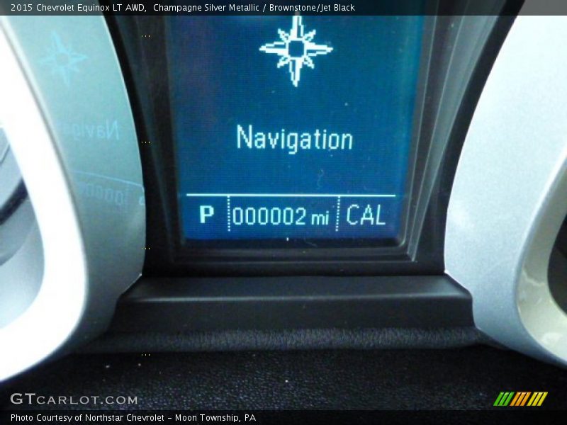 Champagne Silver Metallic / Brownstone/Jet Black 2015 Chevrolet Equinox LT AWD