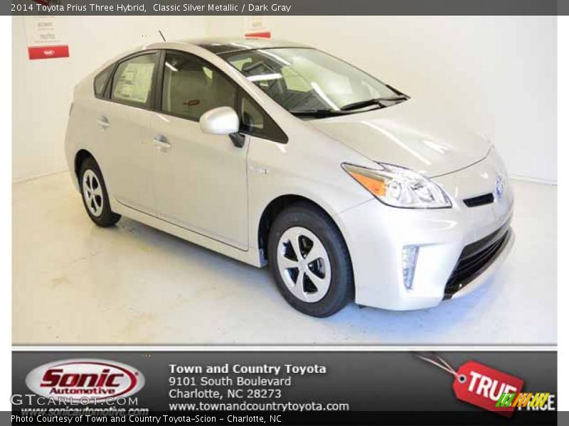 Classic Silver Metallic / Dark Gray 2014 Toyota Prius Three Hybrid