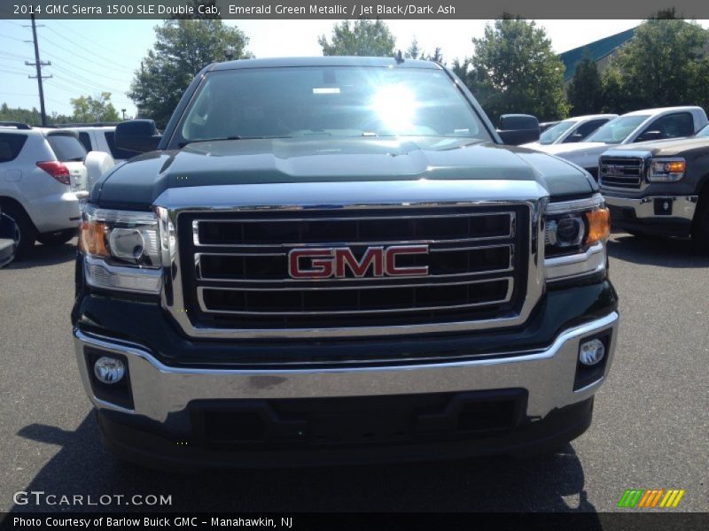 Emerald Green Metallic / Jet Black/Dark Ash 2014 GMC Sierra 1500 SLE Double Cab