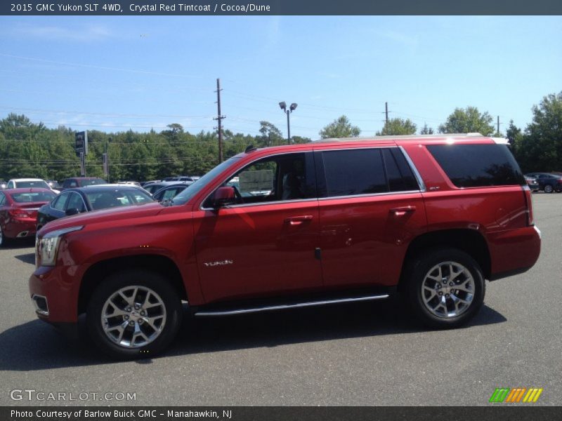 Crystal Red Tintcoat / Cocoa/Dune 2015 GMC Yukon SLT 4WD