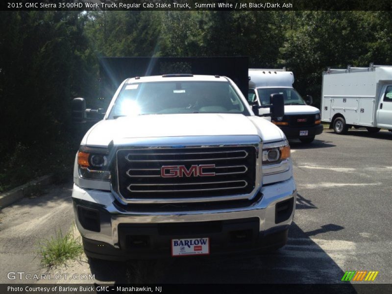 Summit White / Jet Black/Dark Ash 2015 GMC Sierra 3500HD Work Truck Regular Cab Stake Truck