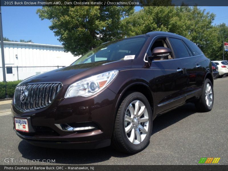 Dark Chocolate Metallic / Choccachino/Cocoa 2015 Buick Enclave Premium AWD