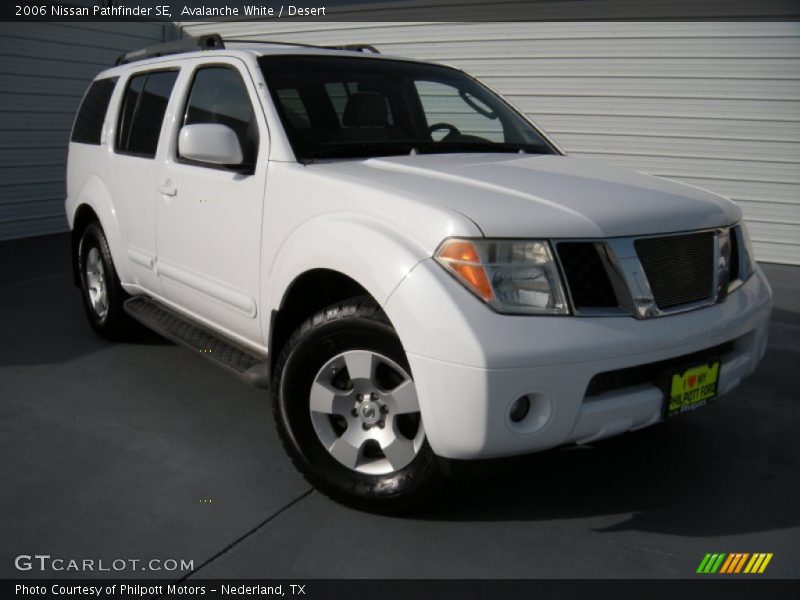 Avalanche White / Desert 2006 Nissan Pathfinder SE