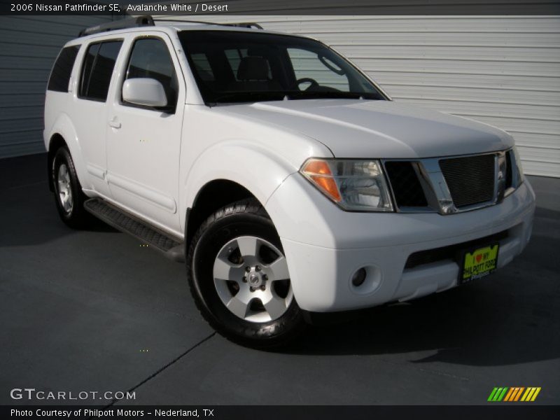 Avalanche White / Desert 2006 Nissan Pathfinder SE