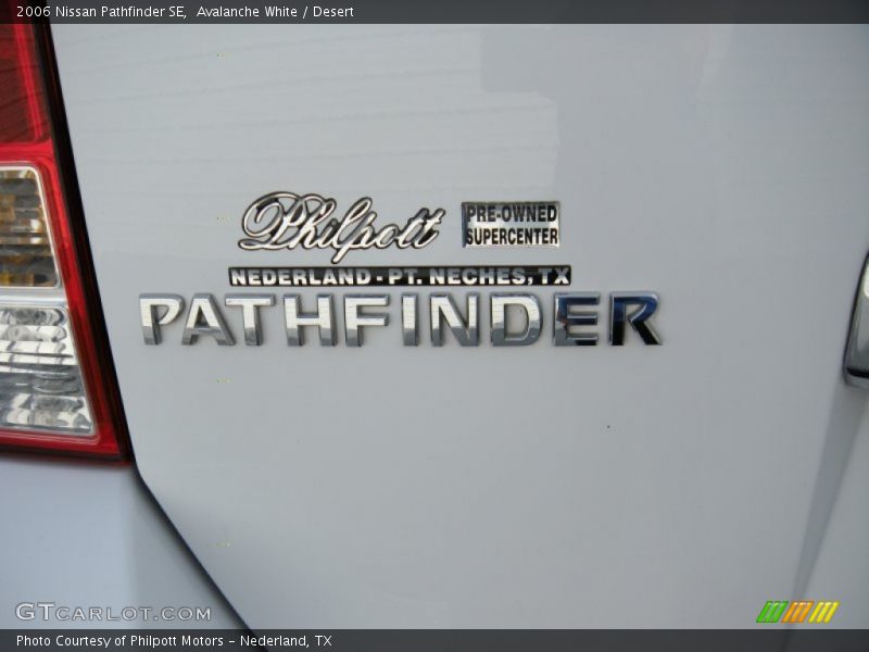 Avalanche White / Desert 2006 Nissan Pathfinder SE