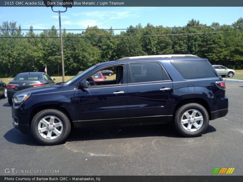 Dark Sapphire Blue Metallic / Light Titanium 2015 GMC Acadia SLE