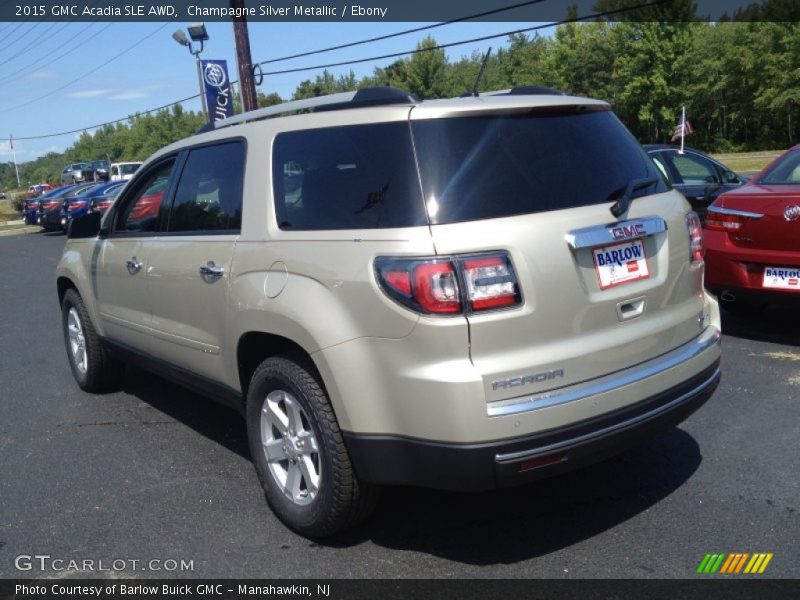 Champagne Silver Metallic / Ebony 2015 GMC Acadia SLE AWD
