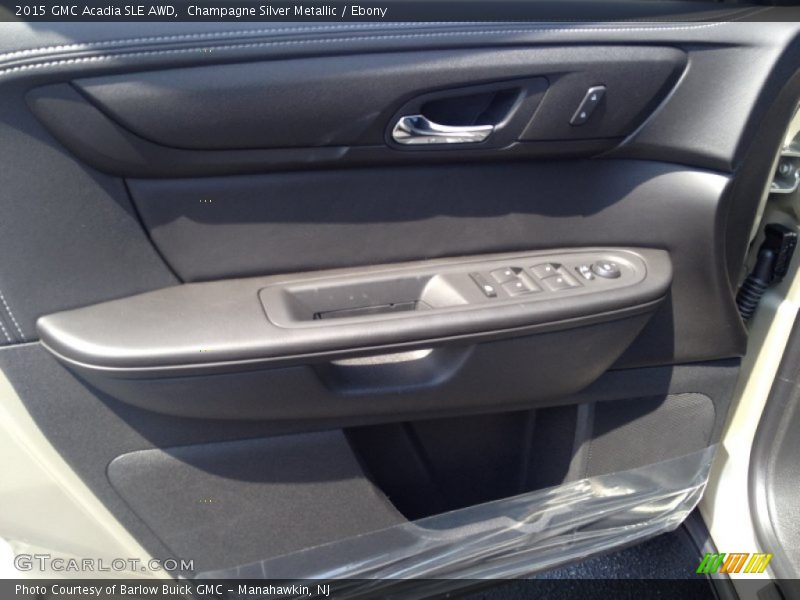 Champagne Silver Metallic / Ebony 2015 GMC Acadia SLE AWD