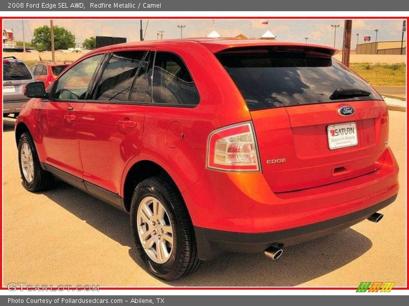 Redfire Metallic / Camel 2008 Ford Edge SEL AWD