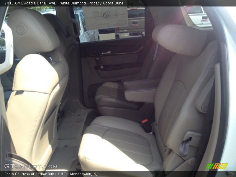 White Diamond Tricoat / Cocoa Dune 2015 GMC Acadia Denali AWD