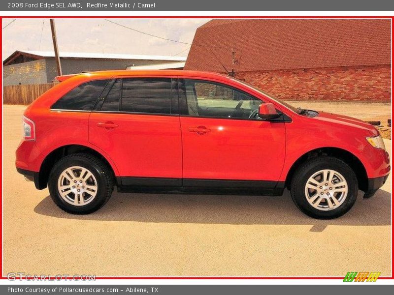 Redfire Metallic / Camel 2008 Ford Edge SEL AWD