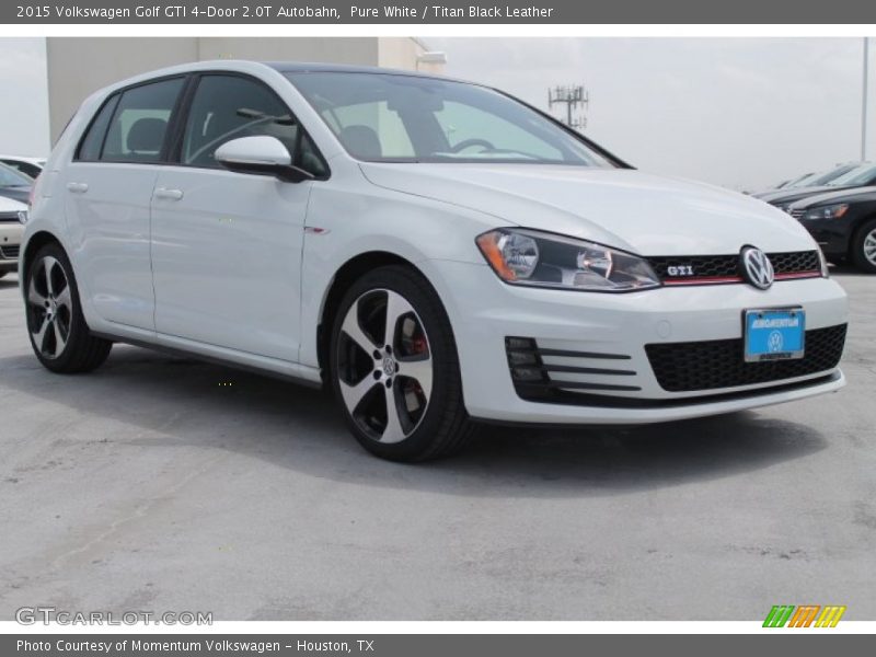 Pure White / Titan Black Leather 2015 Volkswagen Golf GTI 4-Door 2.0T Autobahn