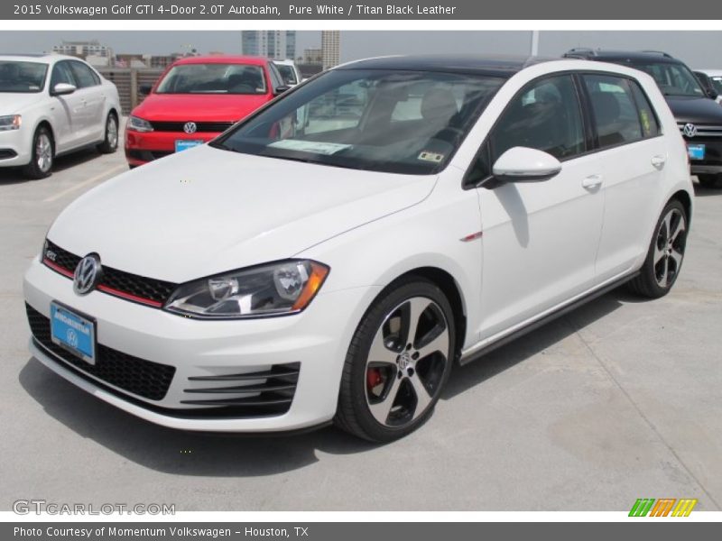 Pure White / Titan Black Leather 2015 Volkswagen Golf GTI 4-Door 2.0T Autobahn