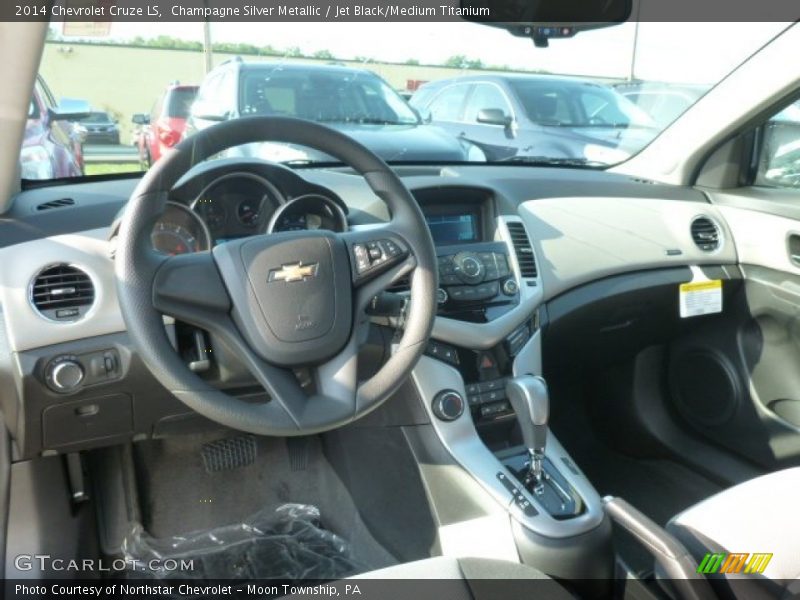 Champagne Silver Metallic / Jet Black/Medium Titanium 2014 Chevrolet Cruze LS