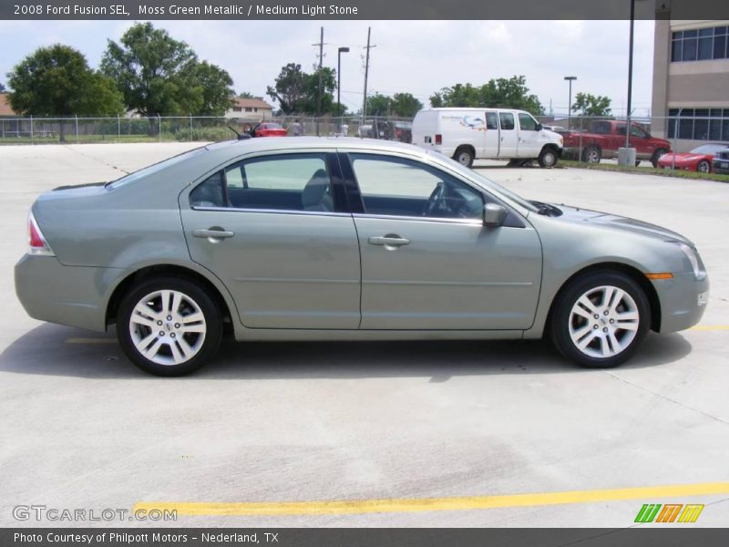 Moss Green Metallic / Medium Light Stone 2008 Ford Fusion SEL