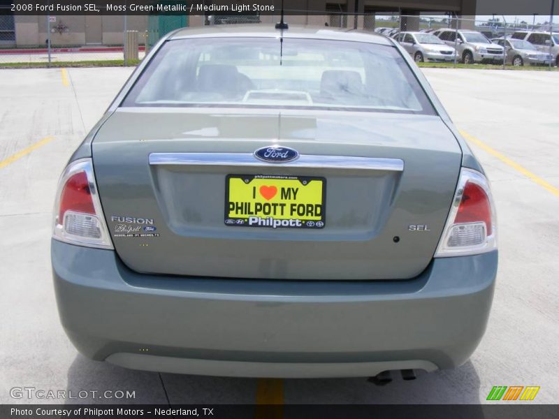 Moss Green Metallic / Medium Light Stone 2008 Ford Fusion SEL