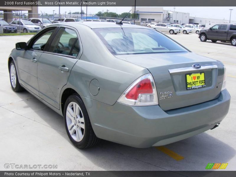 Moss Green Metallic / Medium Light Stone 2008 Ford Fusion SEL