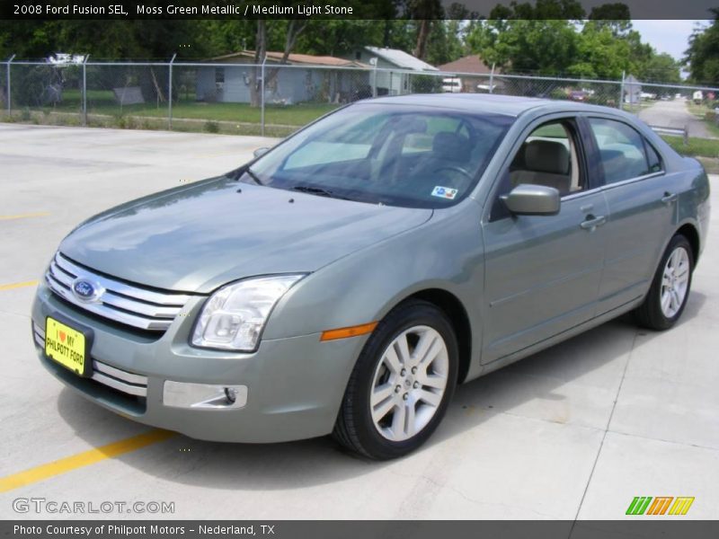 Moss Green Metallic / Medium Light Stone 2008 Ford Fusion SEL